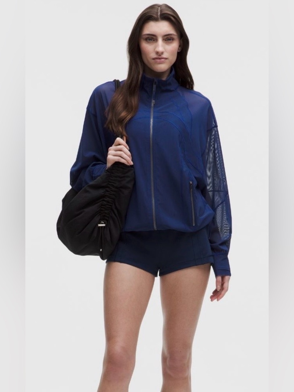 Lululemon Defined Oversized Jacket Mesh in Clubhouse Blue Size 10